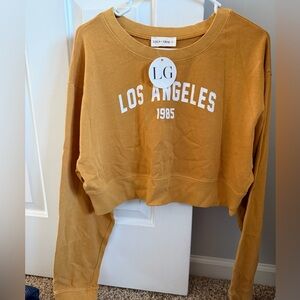 Lucy Paris Mustard Crew Neck Sweater